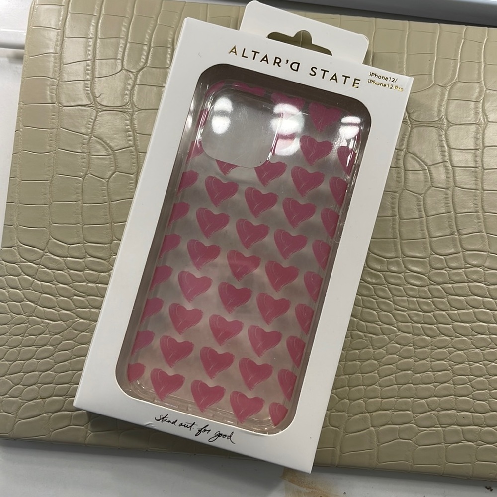 Alar’d State Iphone 12 / Iphone 12 pro Phone Case Brand New With Pink Hearts